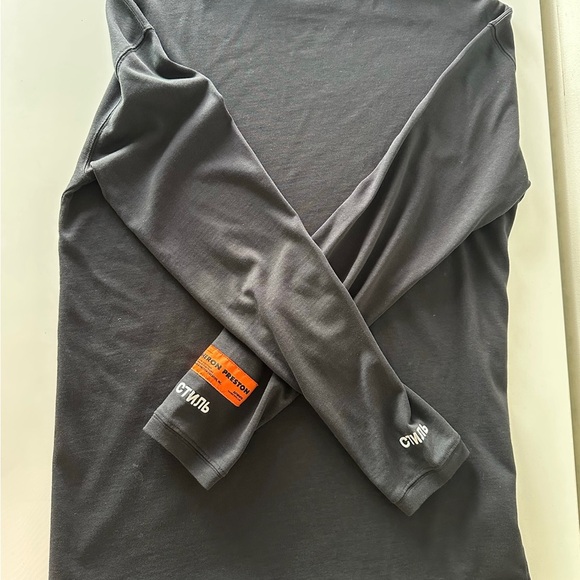 Heron Preston “Style” Black Long Sleeve Turtle Neck Tee - Picture 2 of 16